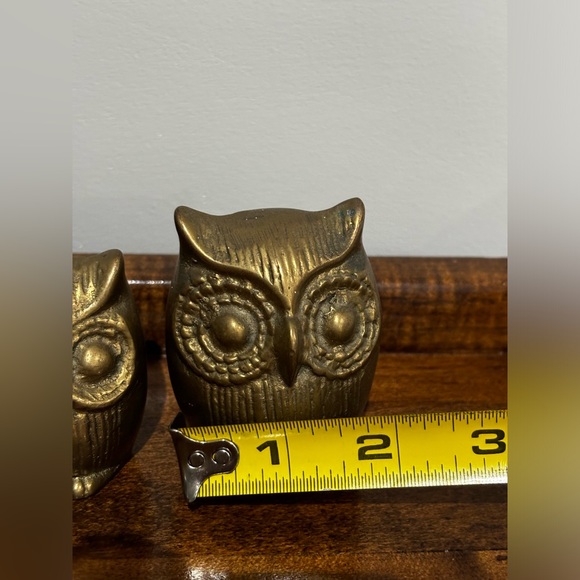 Set of 3 Brass Owls - Picture 9 of 12
